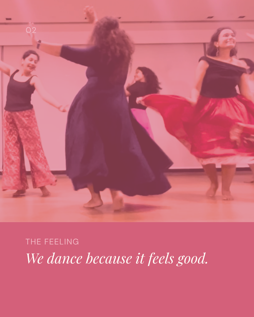 Dancers twirling in class — we dance because it feels good